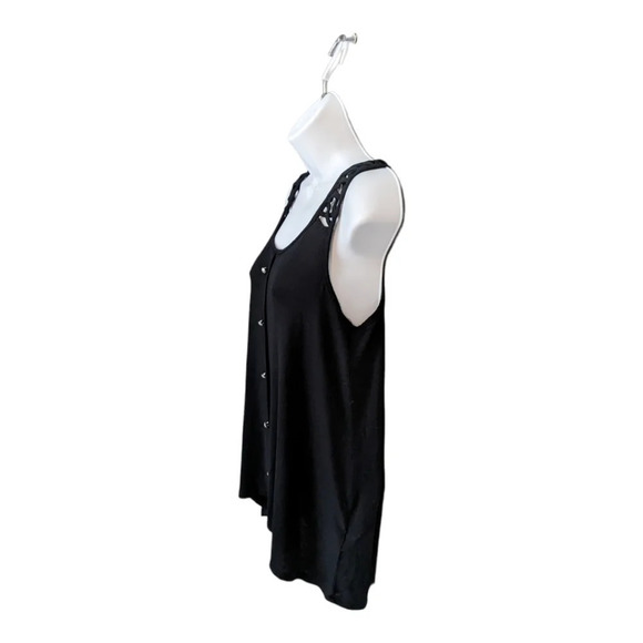 Lily Morgan Button Down  Tank Top Black S - Picture 5 of 8